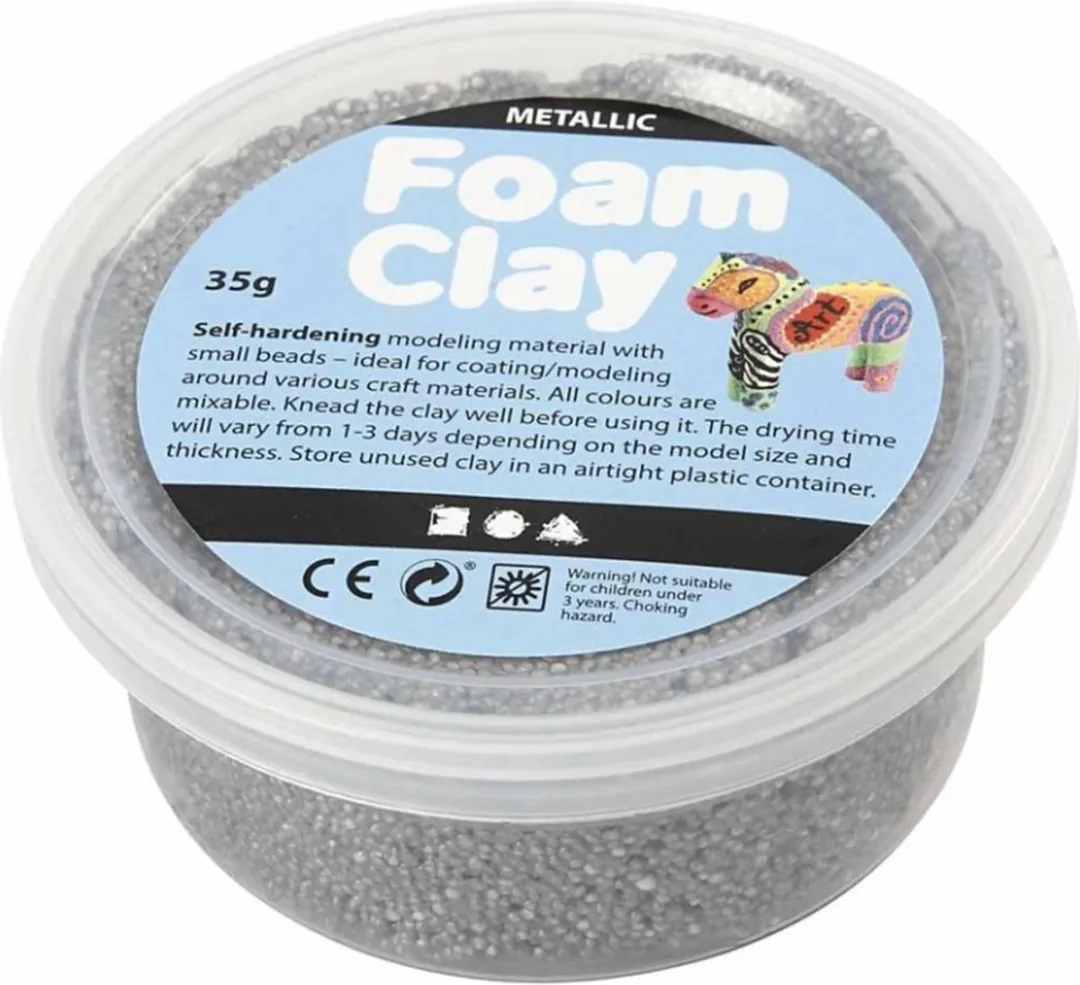 Foam Clay Boetseerklei Zilver 35g