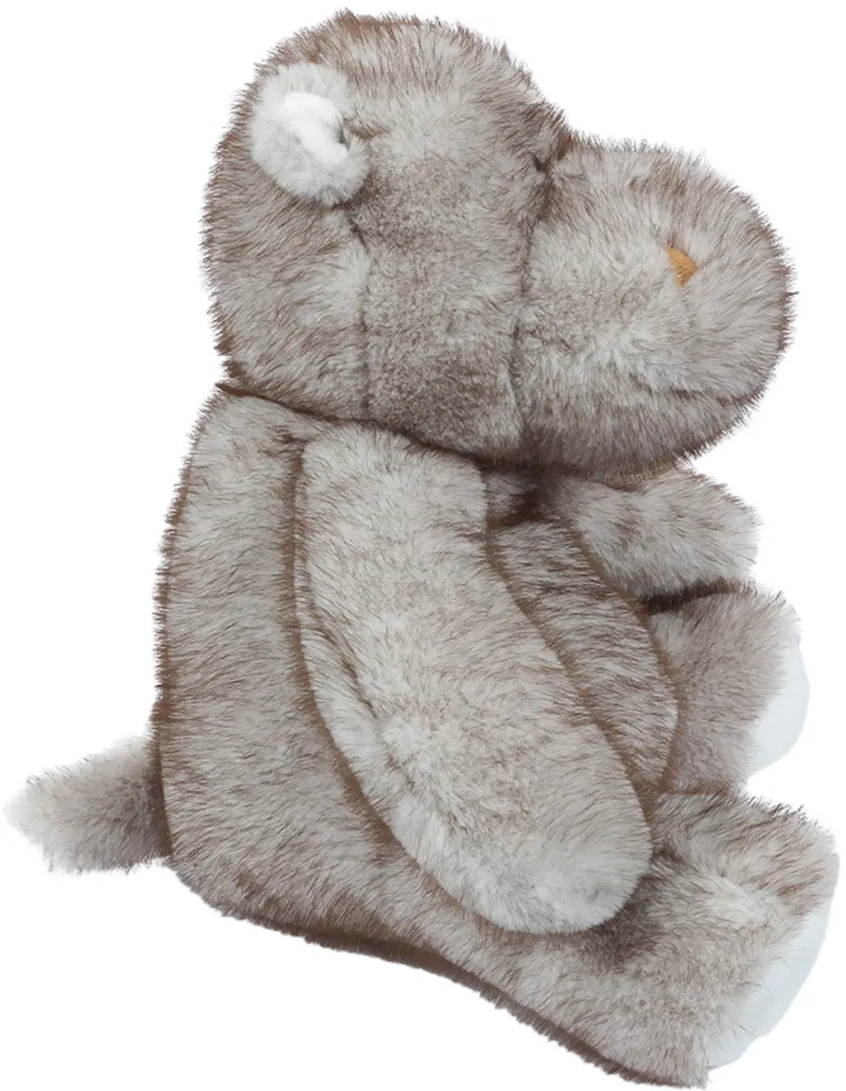 PIA Soft Toys Pluche Nijlpaard Knuffel - 29 cm Grijs