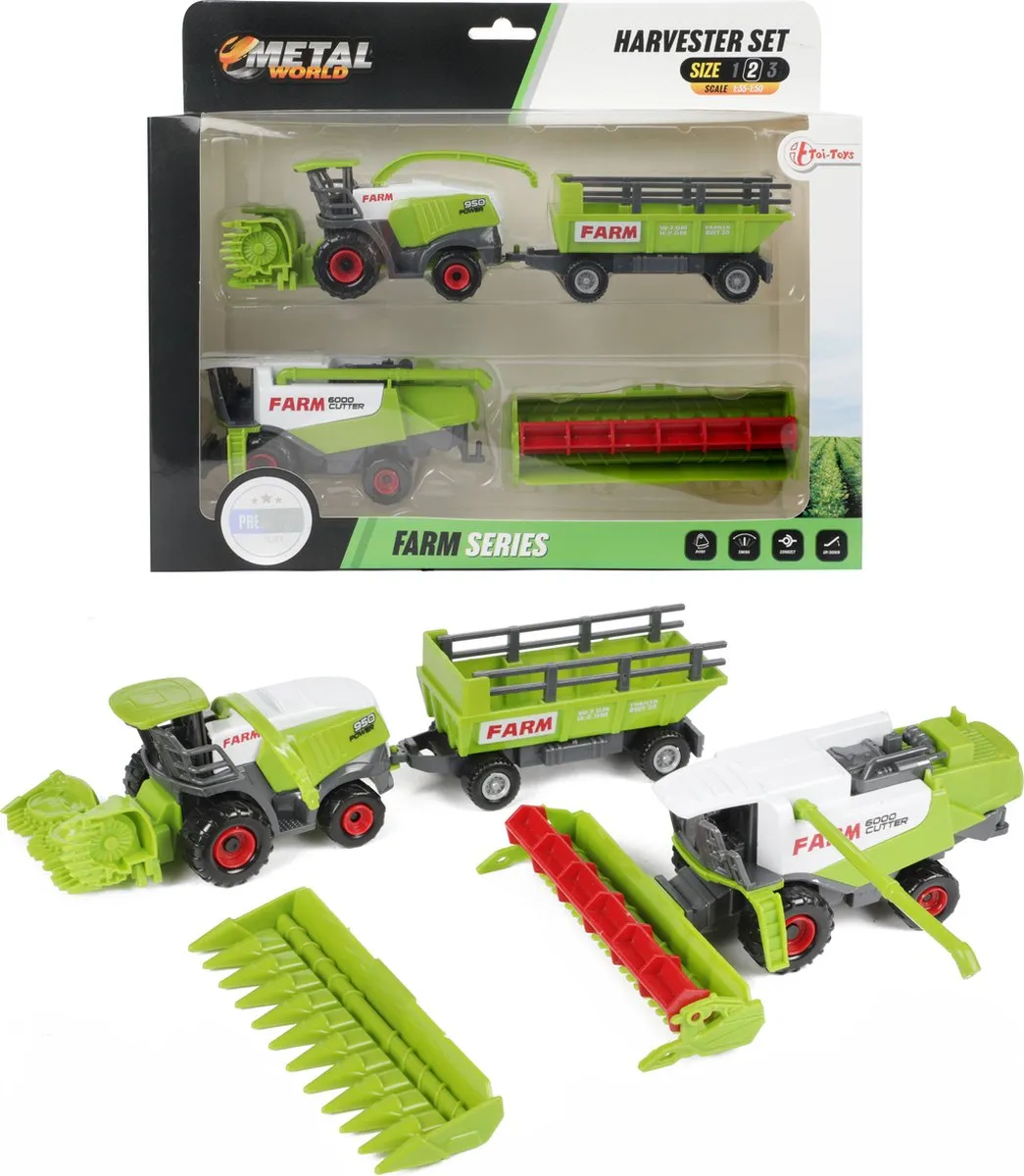 Toi-Toys Landbouwmachines met aanhanger 28097A