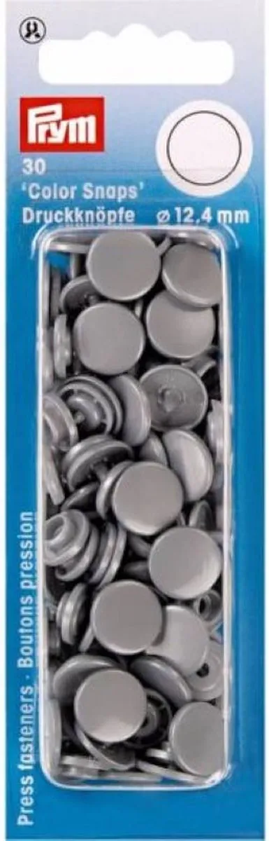 Prym Drukknoop ColorSnaps 12,4mm - 30 Stuks - Zilvergrijs