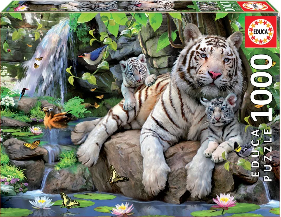 Educa Witte Tijgers Puzzle 1000 Stuks