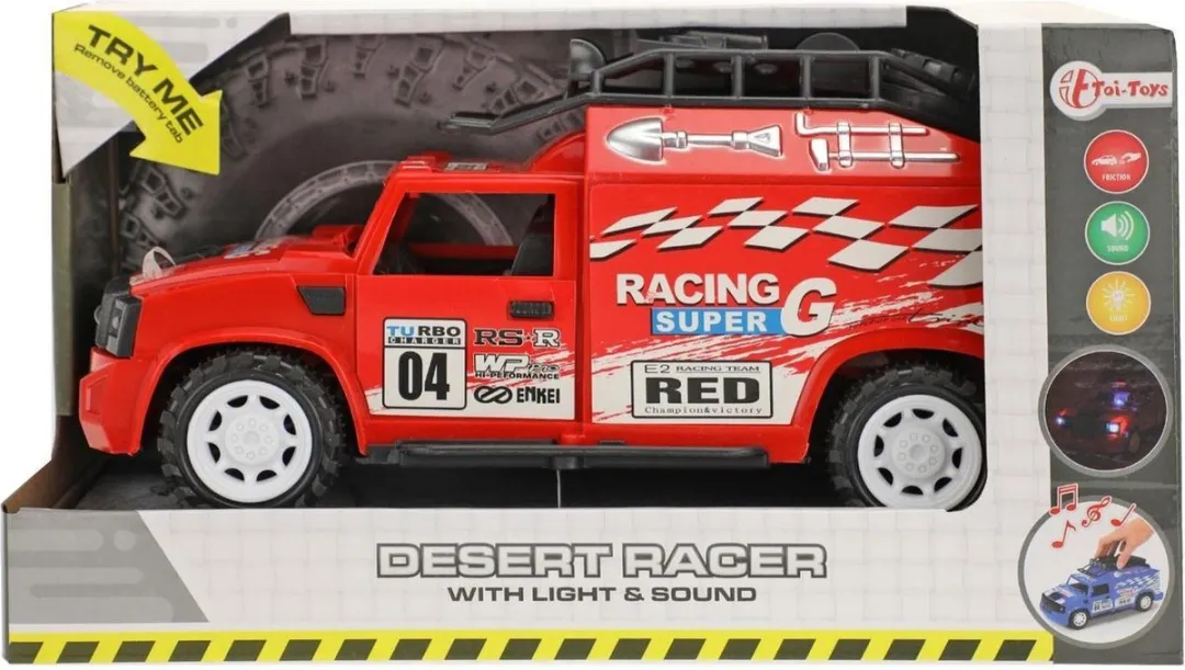 Toi-Toys Raceauto Rood - Licht & Geluid
