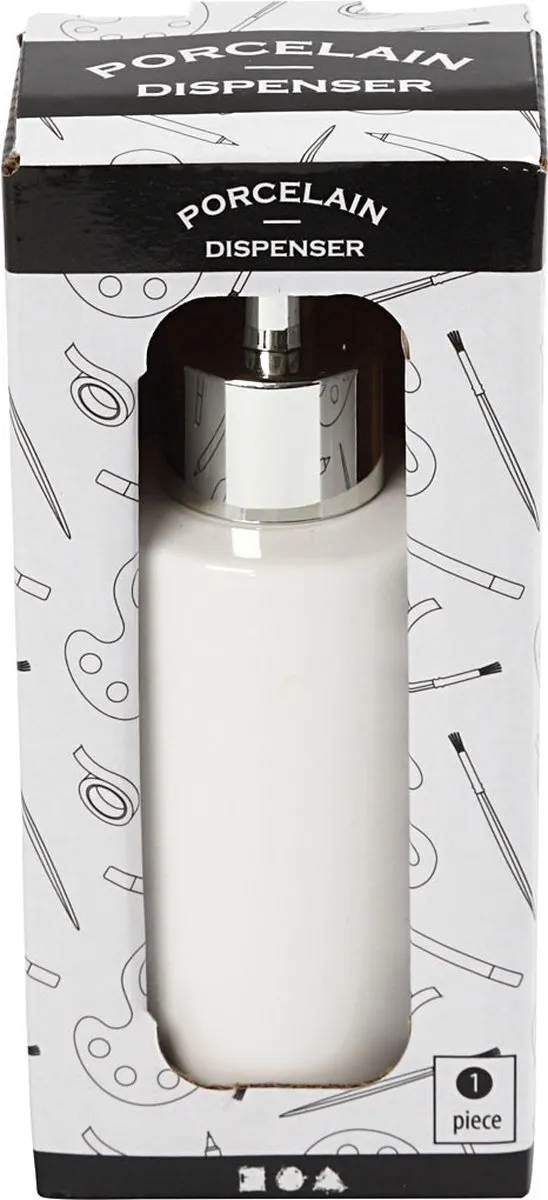 Creativ Company Porseleinen Zeeppomp 16,5cm - Wit