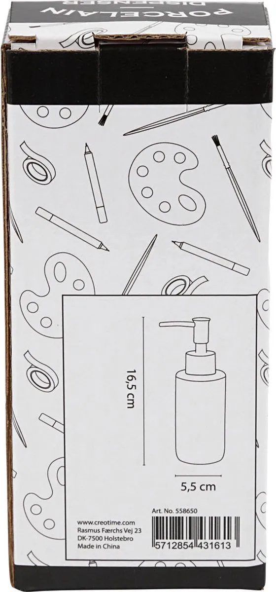 Creativ Company Porseleinen Zeeppomp 16,5cm - Wit