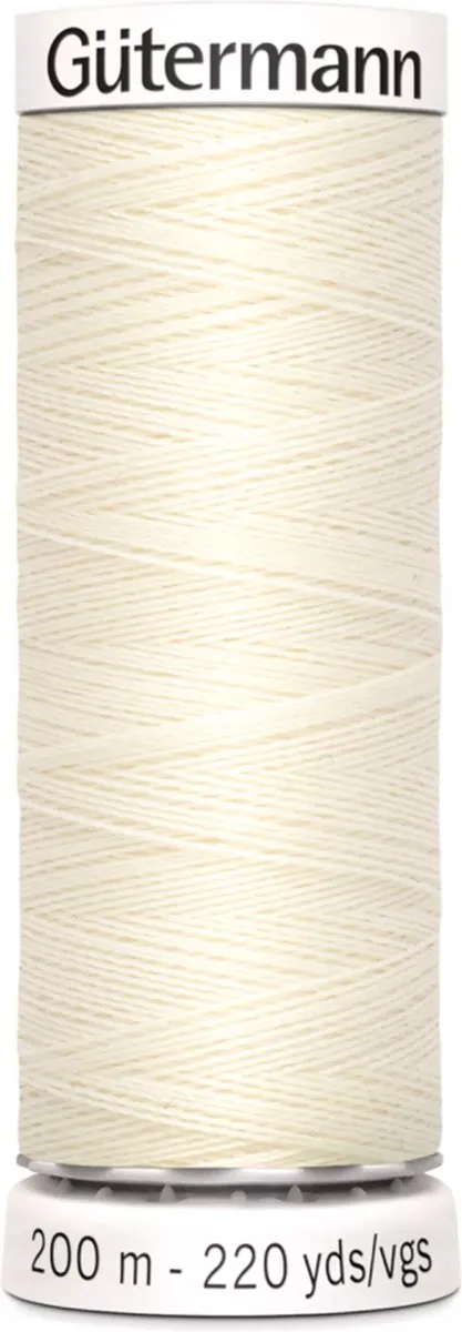 Gutermann Polyester Naaigaren 200m - Wit - afbeelding 6 van 6
