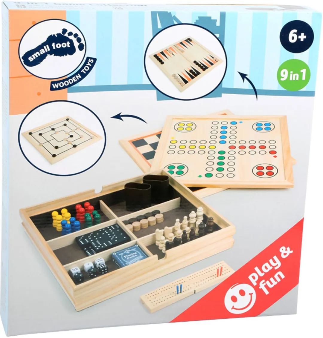 Small Foot Houten Klassieke Spellen 9-in-1 - 11277