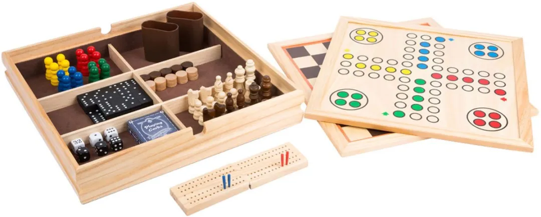 Small Foot Houten Klassieke Spellen 9-in-1 - 11277
