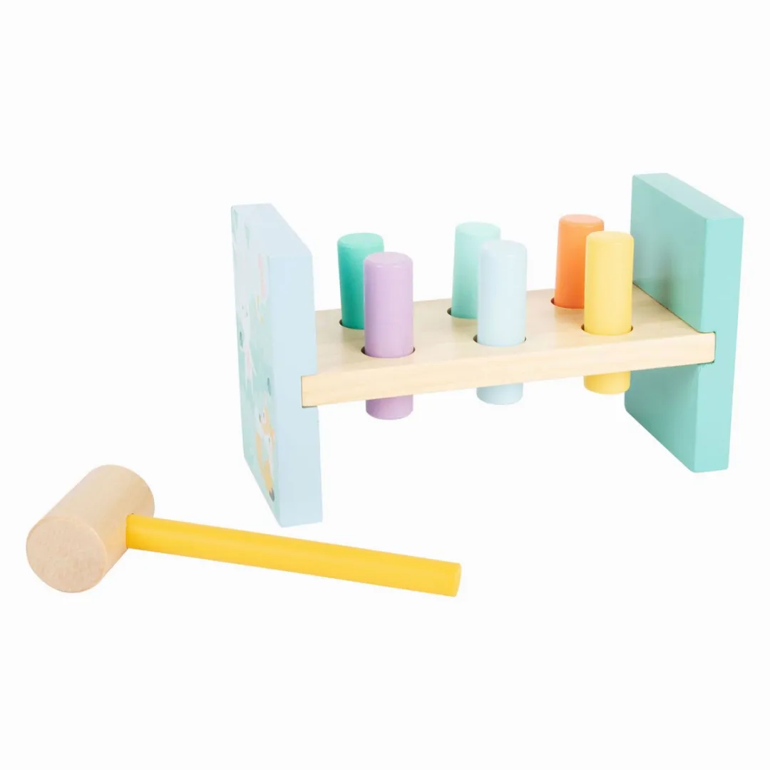Small Foot Houten Hamerbank Multicolor - 8-delig - afbeelding 6 van 6