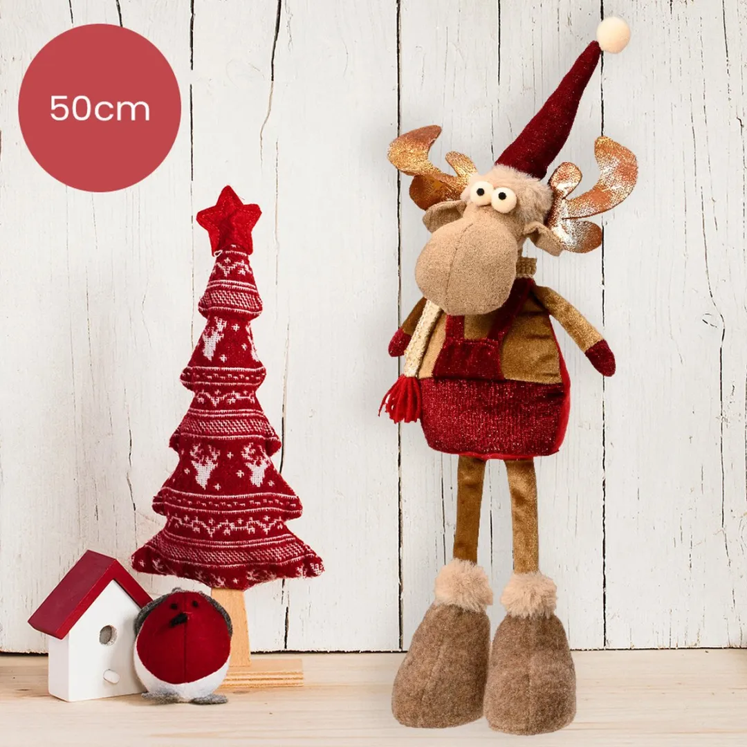 Kaemingk Polyester Rendier Bruin met Rode Muts