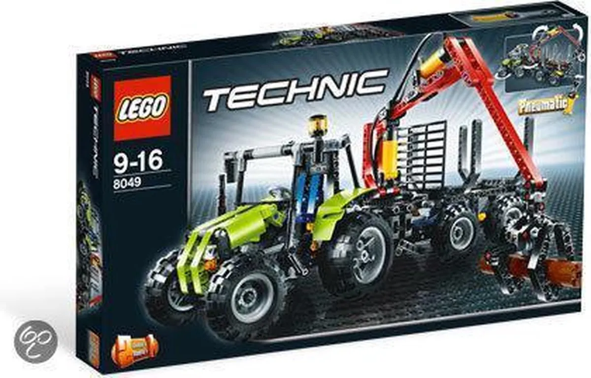 LEGO Technic Tractor met Boomstammentrailer 8049 - 525 Stukken