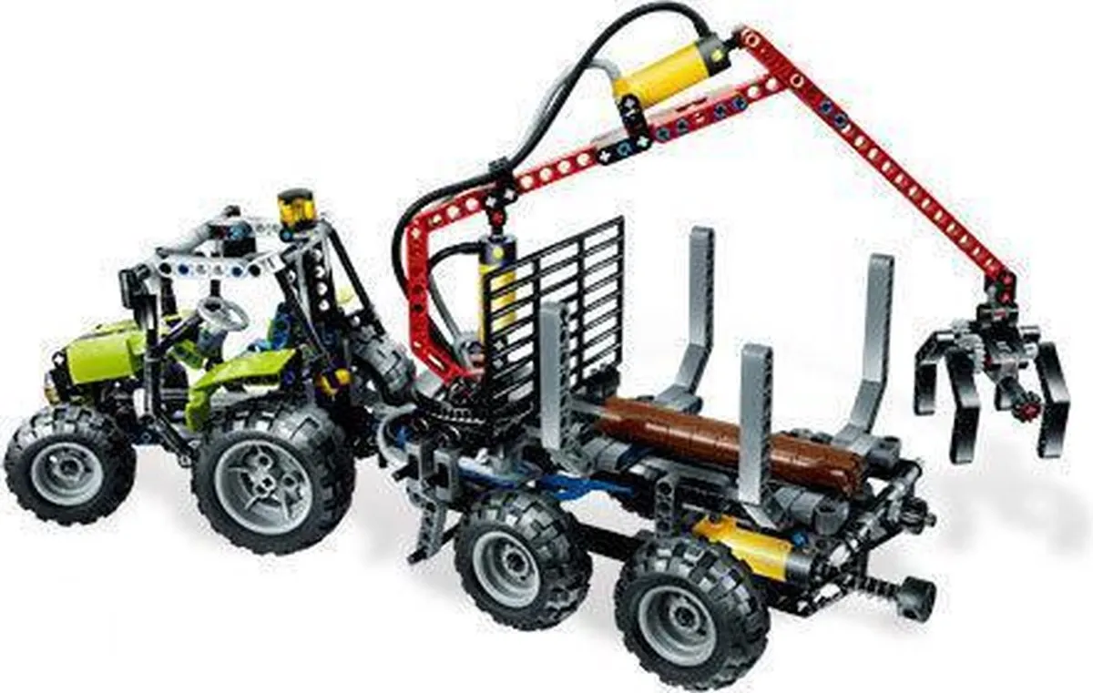 LEGO Technic Tractor met Boomstammentrailer 8049 - 525 Stukken