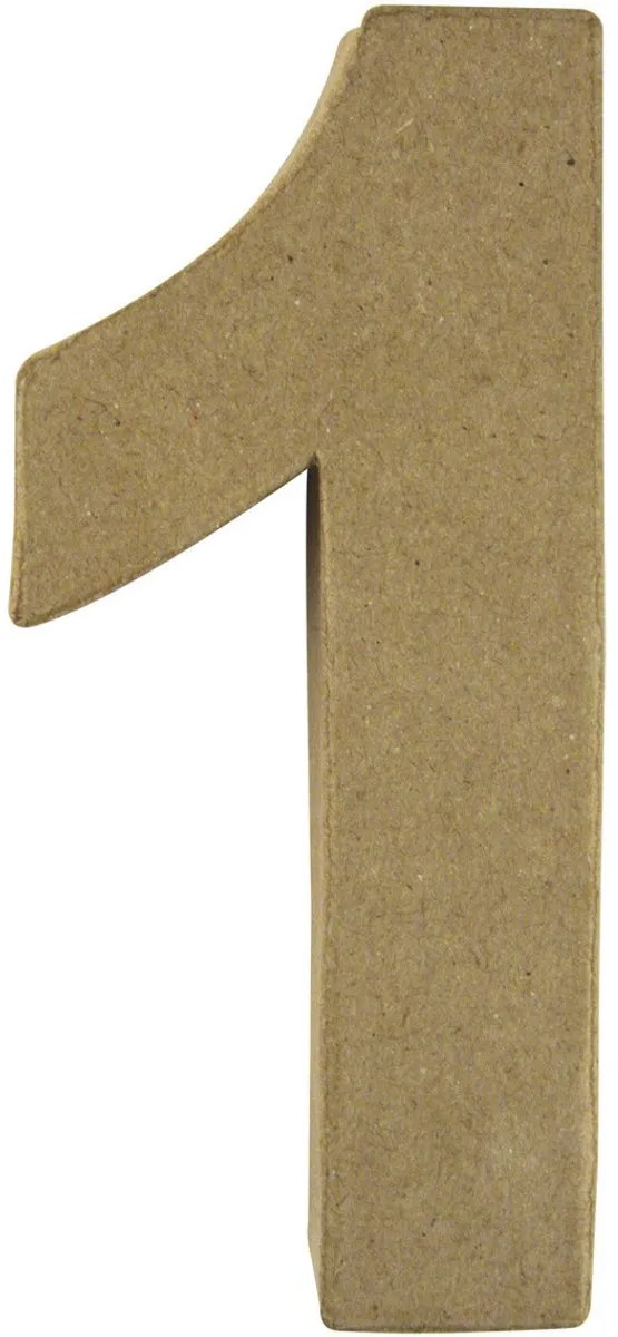Rayher Papier Mâché 3D Cijfer 10 - 15x9x3cm - Beige