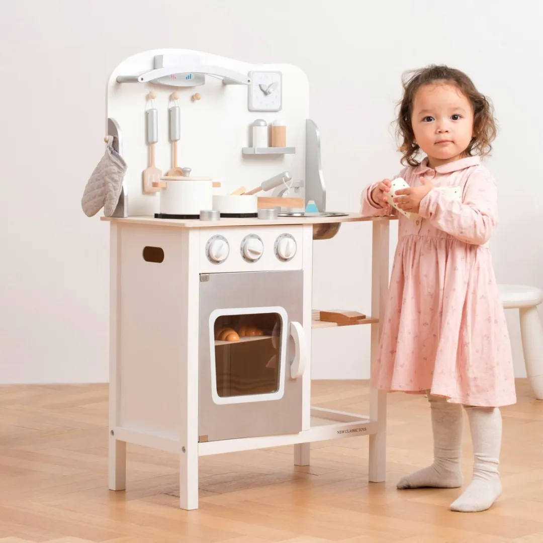 New Classic Toys Houten Kinderkeuken - Wit 55cm