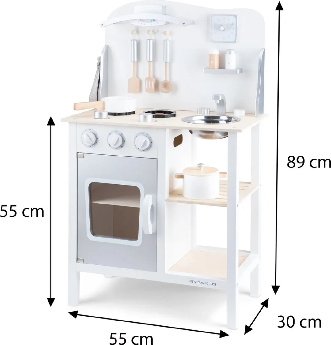 New Classic Toys Houten Kinderkeuken - Wit 55cm