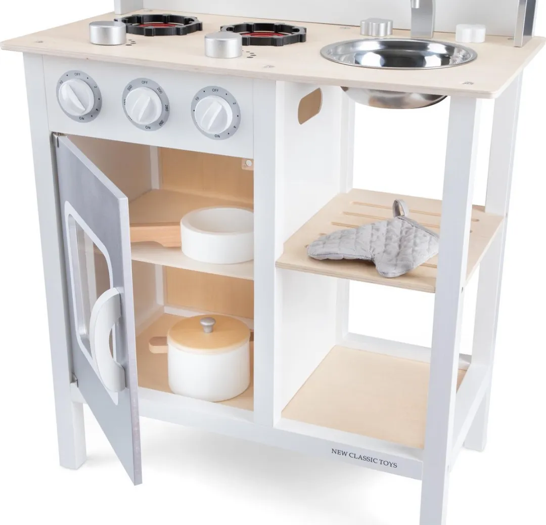 New Classic Toys Houten Kinderkeuken - Wit 55cm