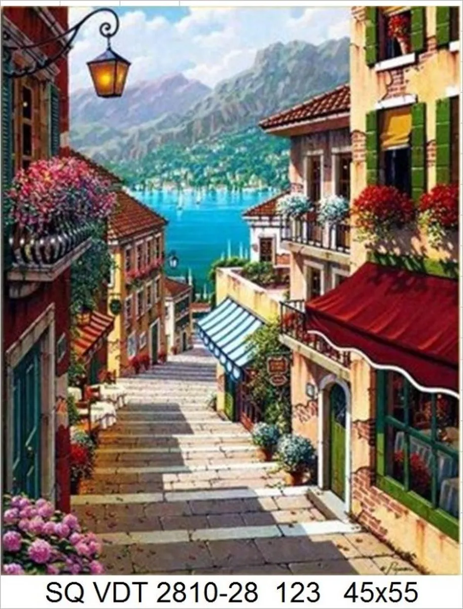 VDTOYS Diamond Painting VDTB123 - 45x45cm - Italian View