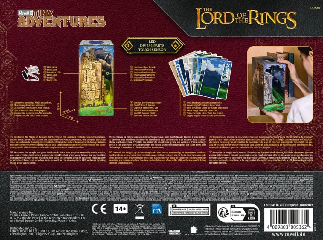 Revell The Lord of the Rings Minas Tirith Book Nook Diorama 23cm - Multi