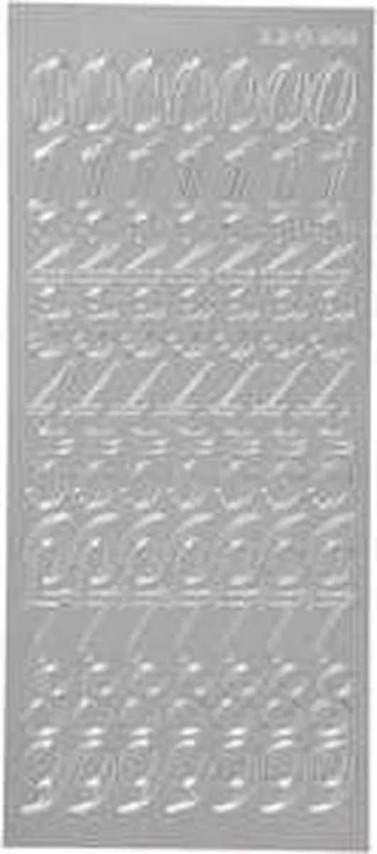 Creativ Company Zilver Cijfers Stickers - 70 Stuks