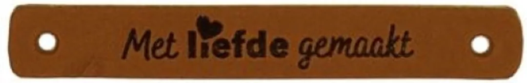Durable Leren Label 'Met Liefde Gemaakt'
