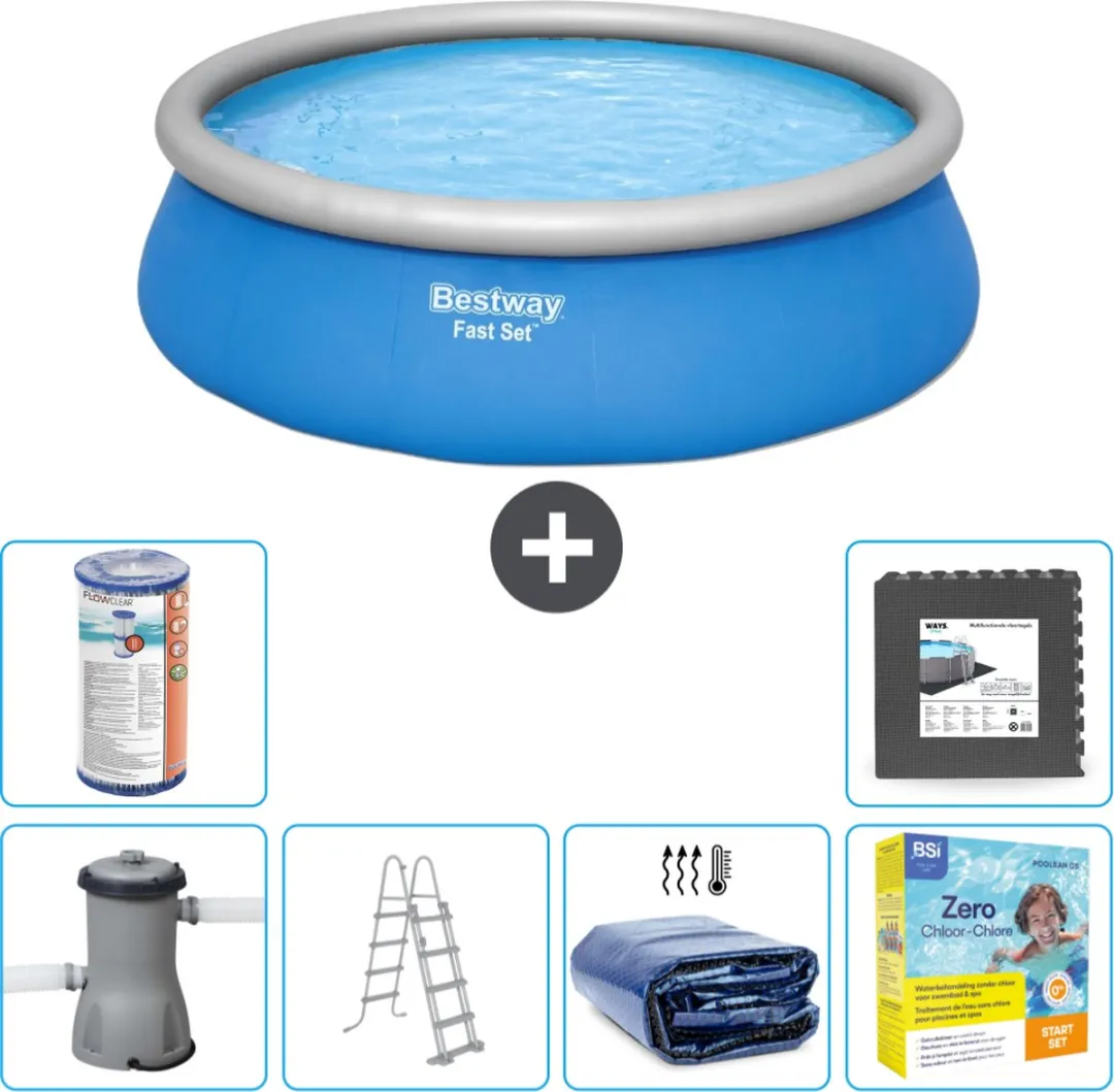 Bestway Fast Set Zwembad 457x122cm Blauw