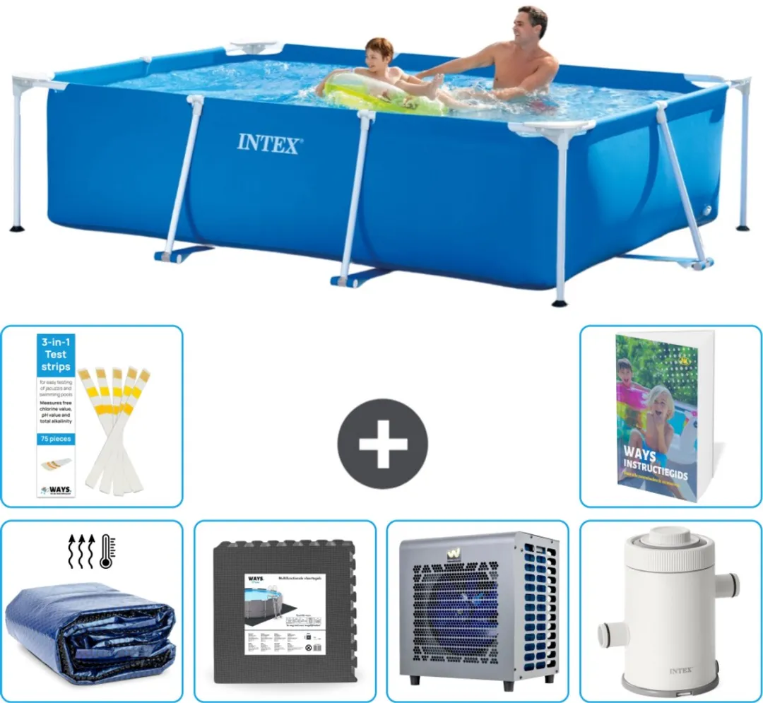 Intex 28271NP-Blauw Rechthoekig Frame Zwembad 260x160cm