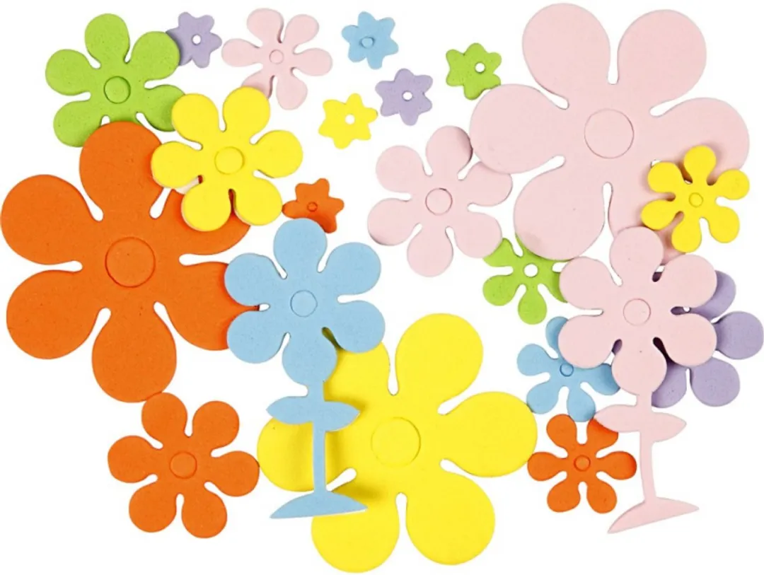 Creativ Company EVA Bloemen Multigekleurd 10-60mm