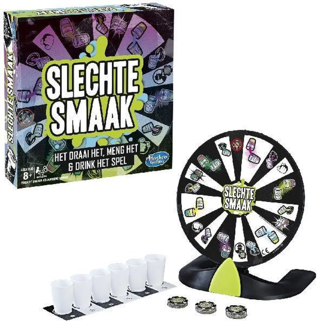 Hasbro Gaming Slechte Smaak Bordspel - Draaiwiel & 20 Fiches