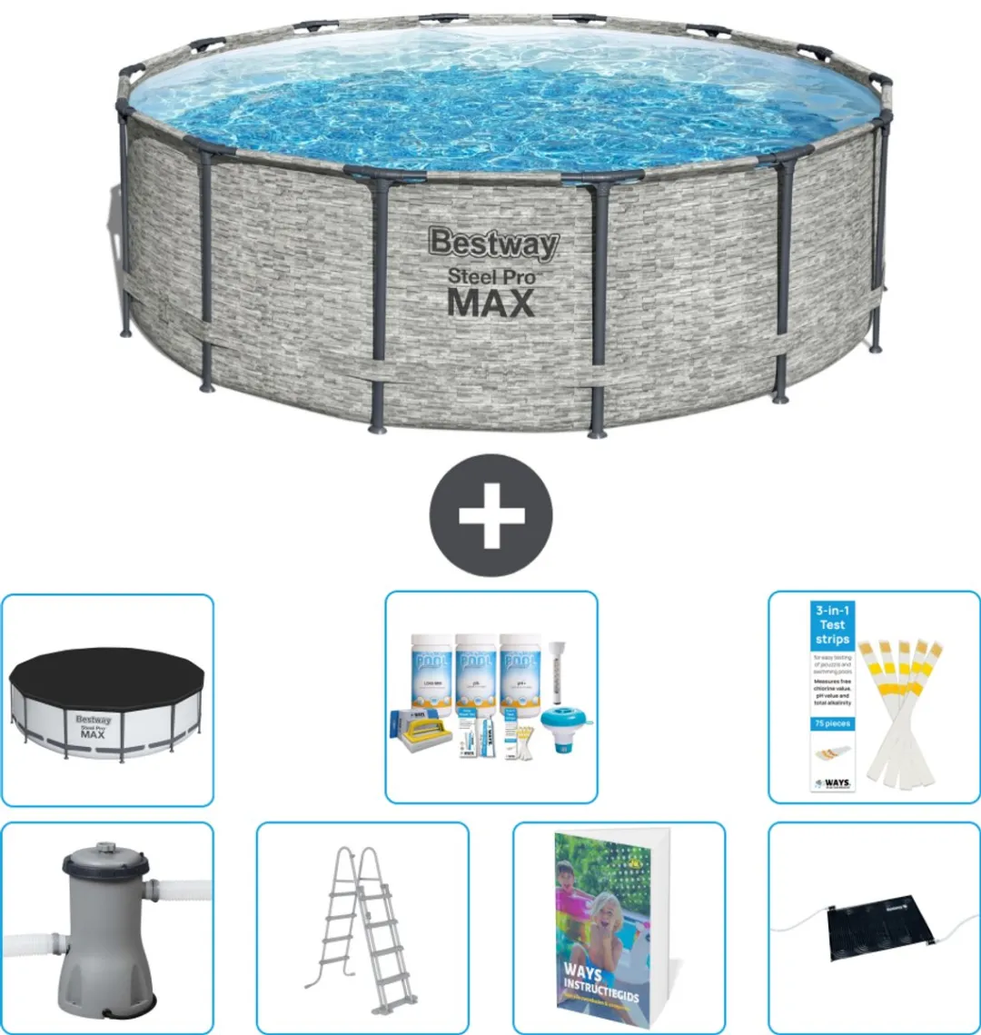 Bestway Steel Pro MAX Zwembad 427cm - 15.232L - 8-delig