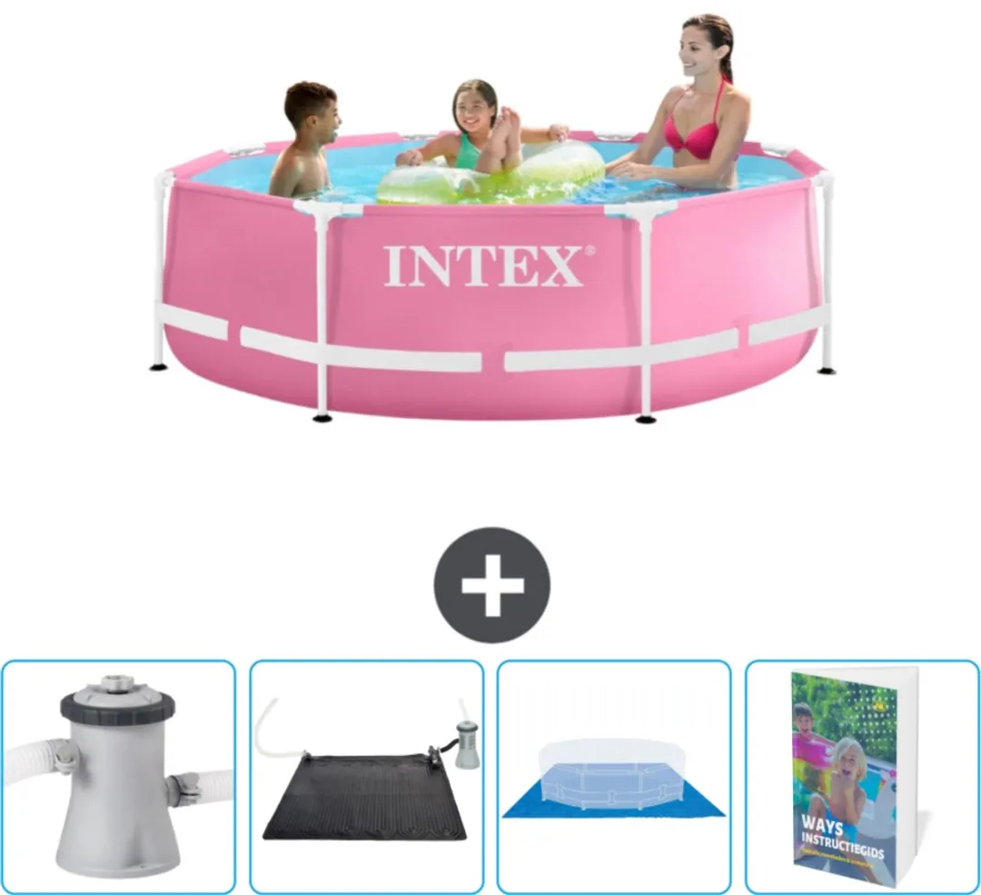 Intex 28290NP-Roze Rond Frame Zwembad 244cm