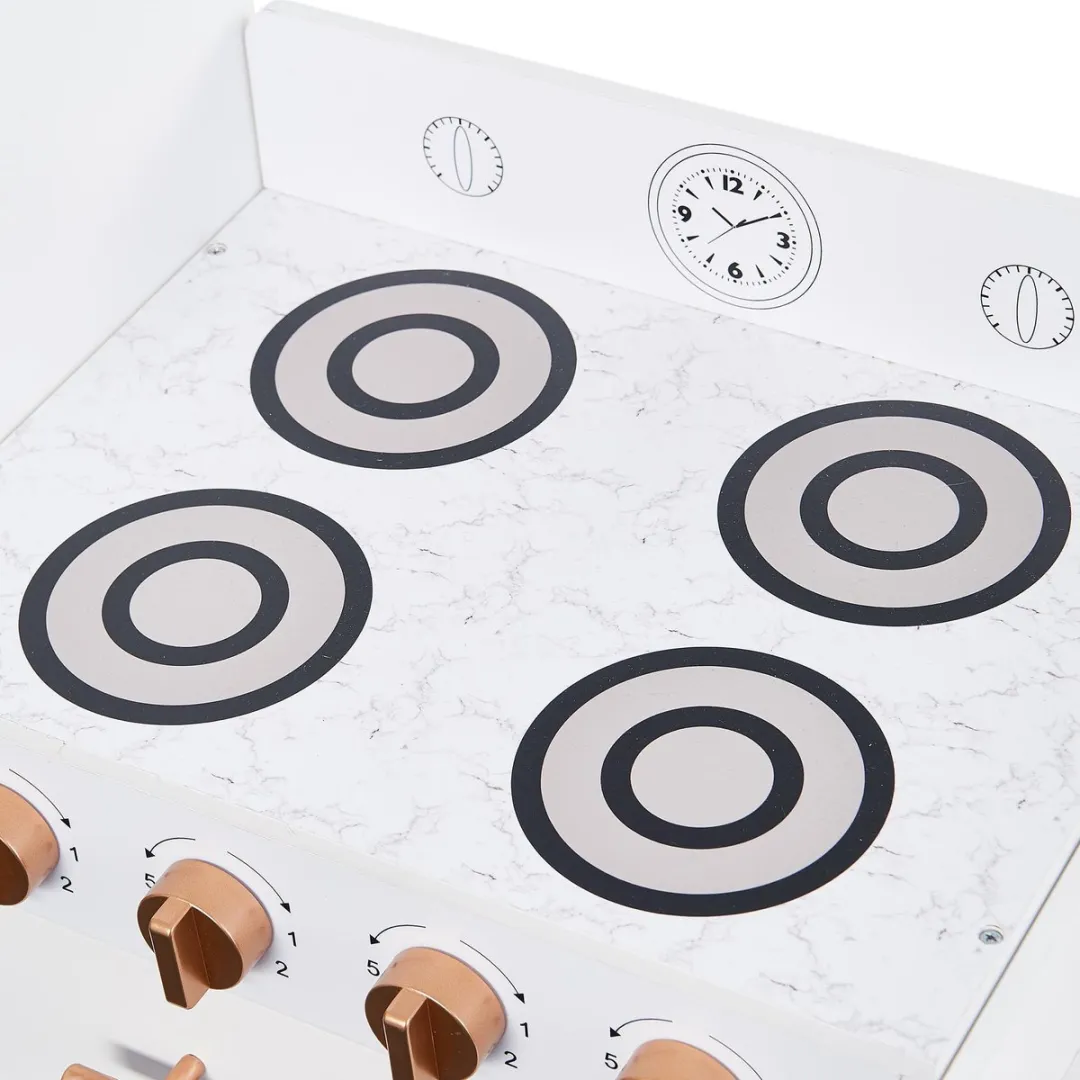 Teamson Kids Modern Houten Speelkeuken - Wit & Roségoud