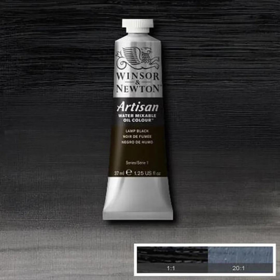 Winsor & Newton Artisan Water Mixable Olieverf Lamp Black 337
