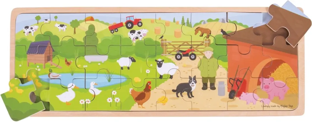 BigJigs Houten Puzzel Boerderij BJ268 - 1000 Stuks - Multicolor