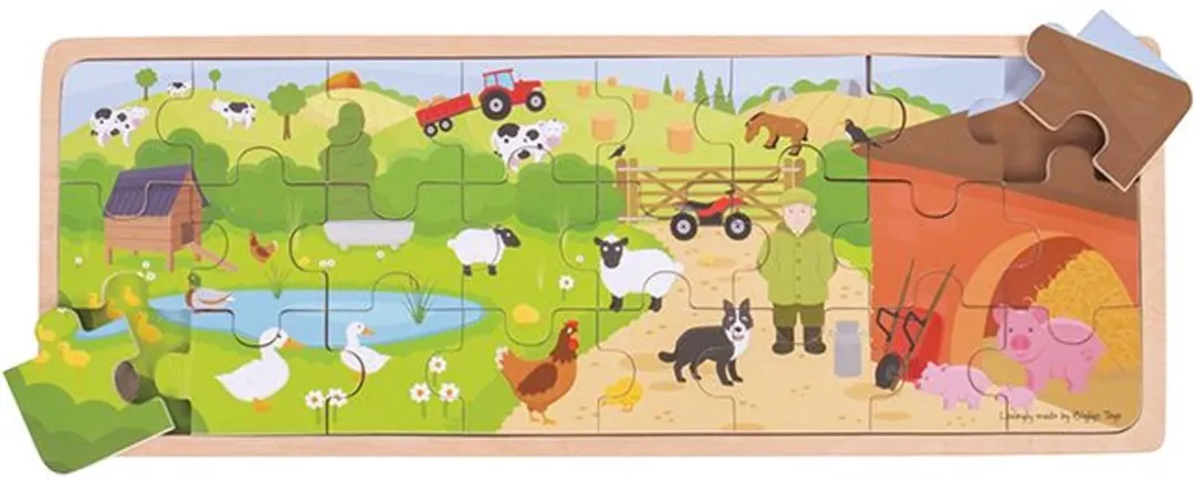 BigJigs Houten Puzzel Boerderij BJ268 - 1000 Stuks - Multicolor