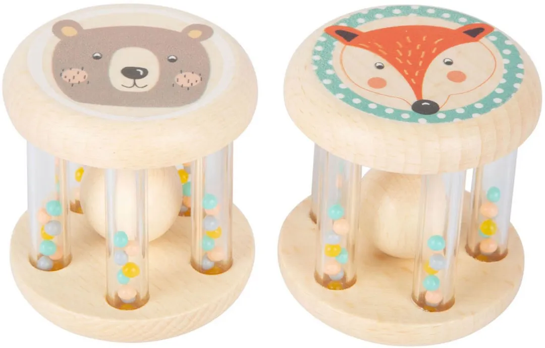 Small Foot Houten Rammelaar Dier Set - 2 Stuks Multicolor