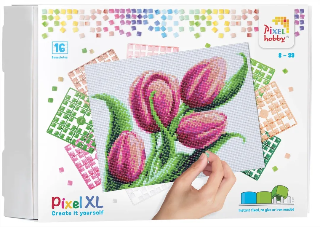 Pixelhobby XL Kit 16 Basisplaten Tulpen