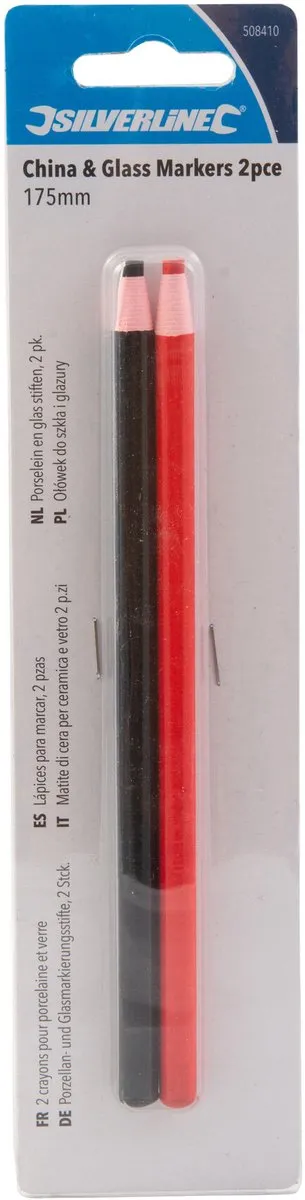 Silverline Porselein en Glas Wax Stiften - 2 stuks