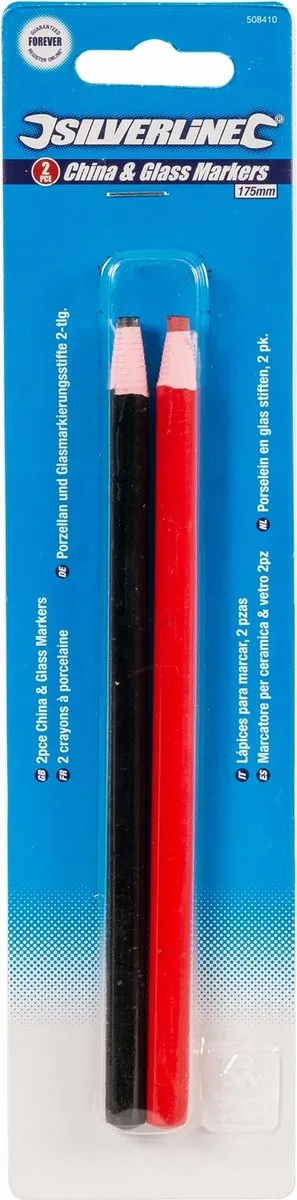 Silverline Porselein en Glas Wax Stiften - 2 stuks