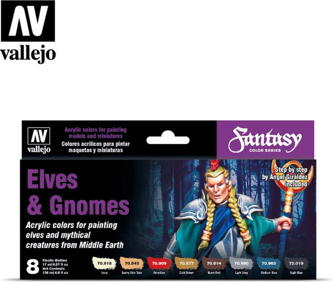 Vallejo Elves and Gnomes Kleurenset 8x17ml