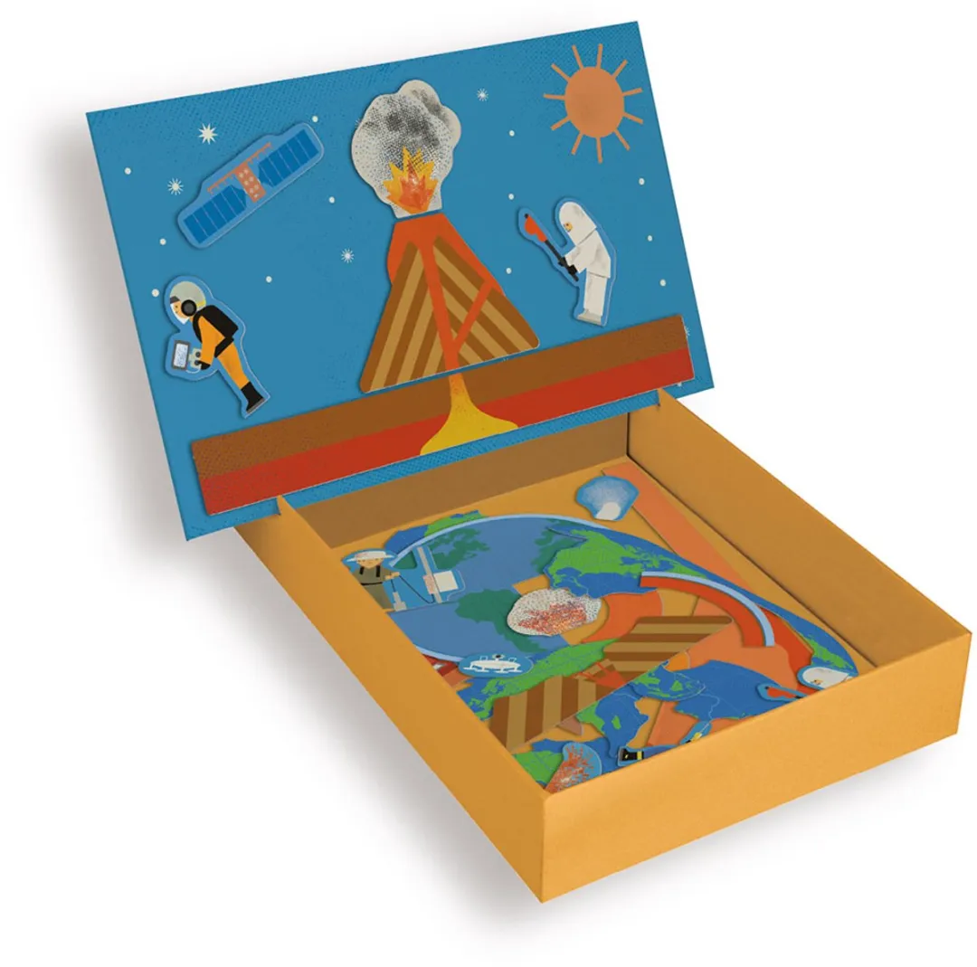 Apli Kids Magneetspel Vulkanen 20140 - Magnetisch bord met 35 magneten