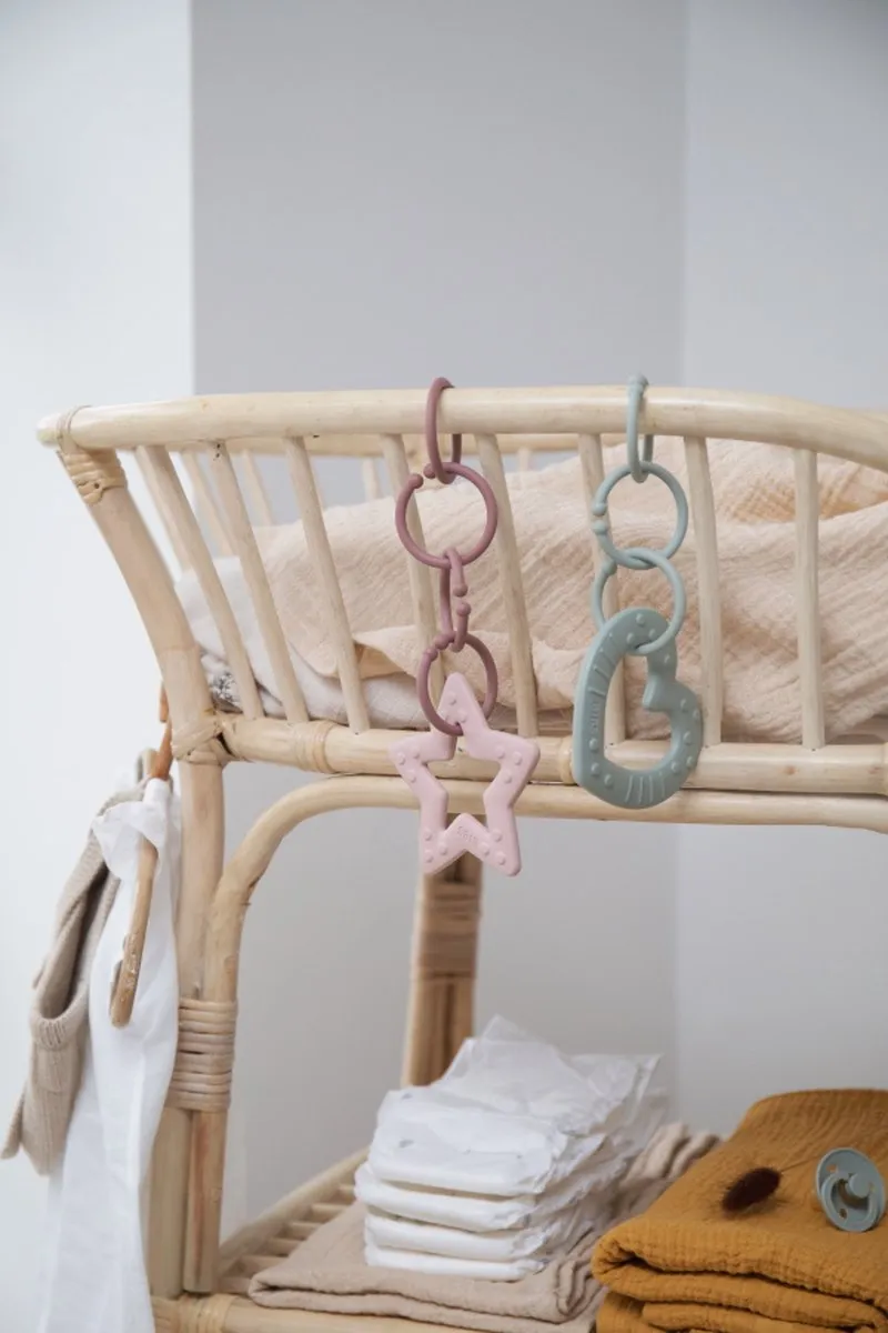 Bibs Bitie Heart Mustard Bijtring 3100254