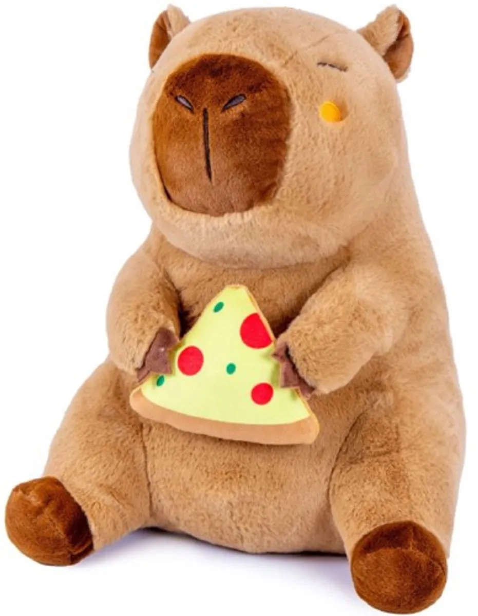 Topknuffels Capybara Pizza Pluche XL 65cm