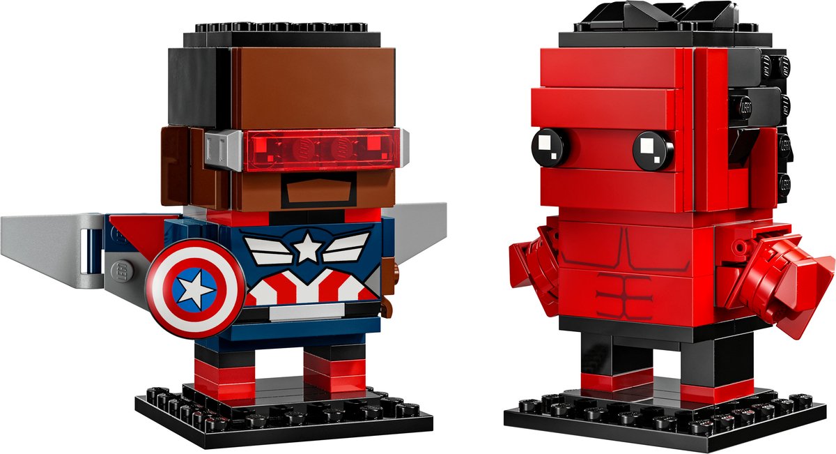 LEGO Marvel Brickheadz 40668 - Captain America en Rode Hulk Figuren