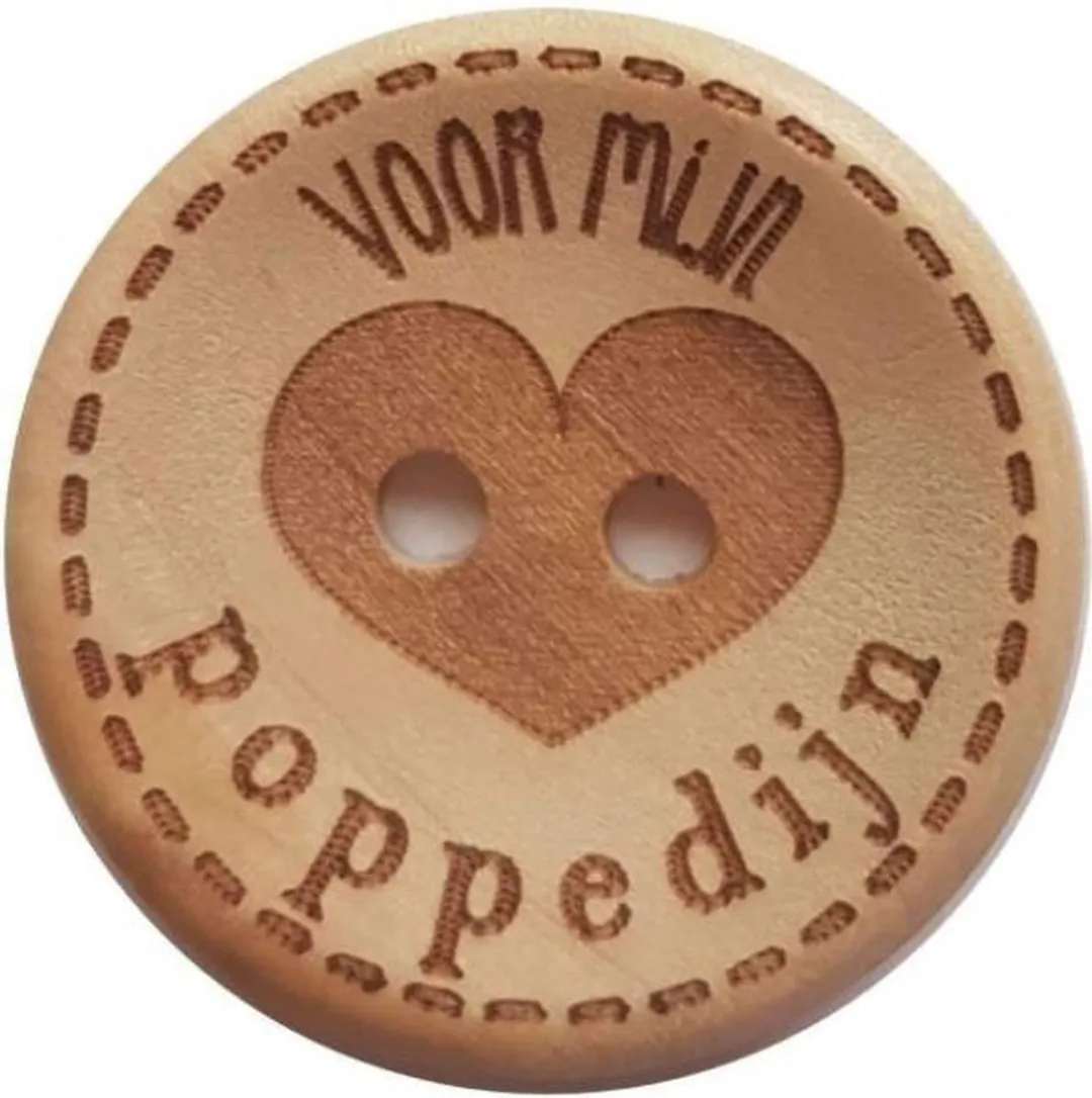 Durable Knoop 'Voor mijn Poppedijn' 25mm