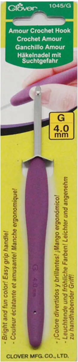 Clover Amour haaknaald 4.00mm - 3st