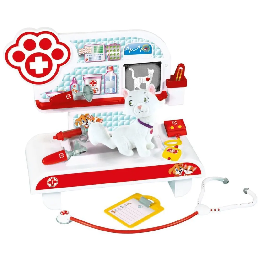 Klein Toys Dierenhospitaal met Kat Geluid & Licht