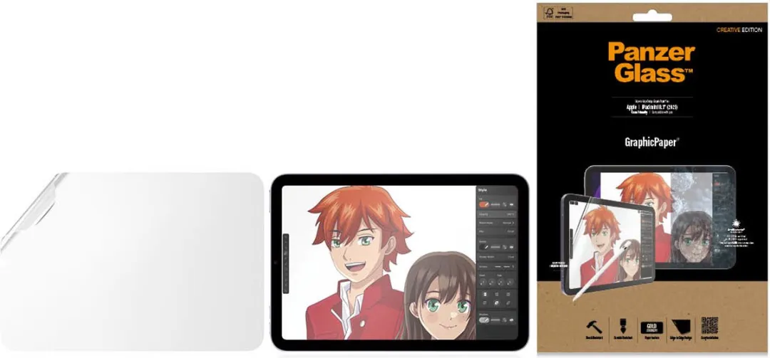 PanzerGlass iPad mini 6e Gen GraphicPaper Hoes - Transparant