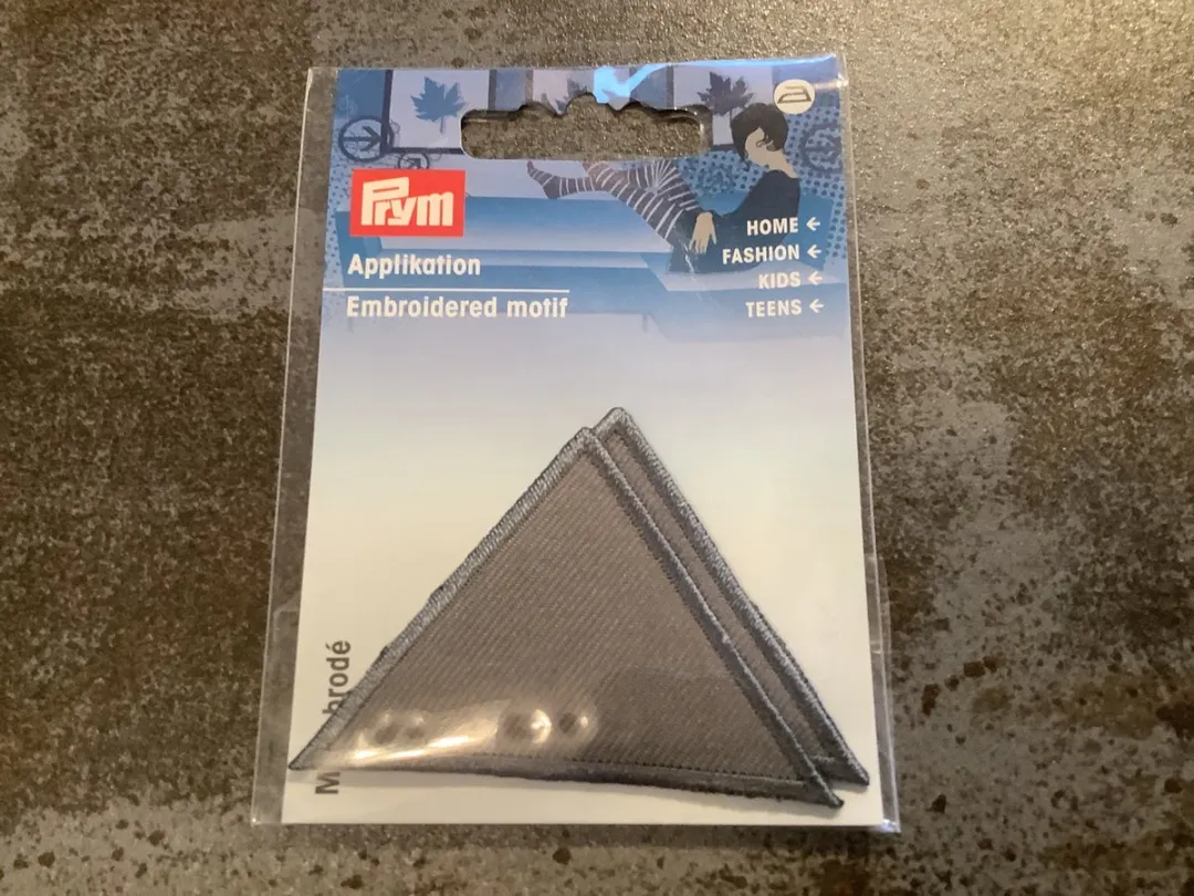 Prym Reparatiedoek Grijs Driekant 5cm