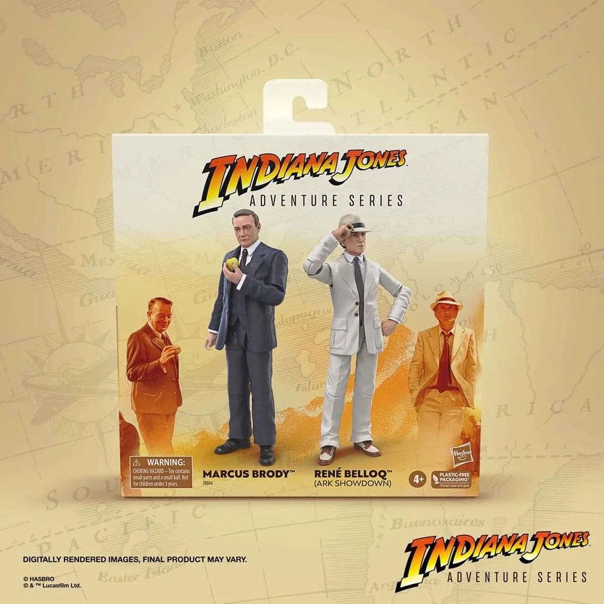 Hasbro Indiana Jones Adventure Series Marcus Brody & René Belloq - 2 Stuks