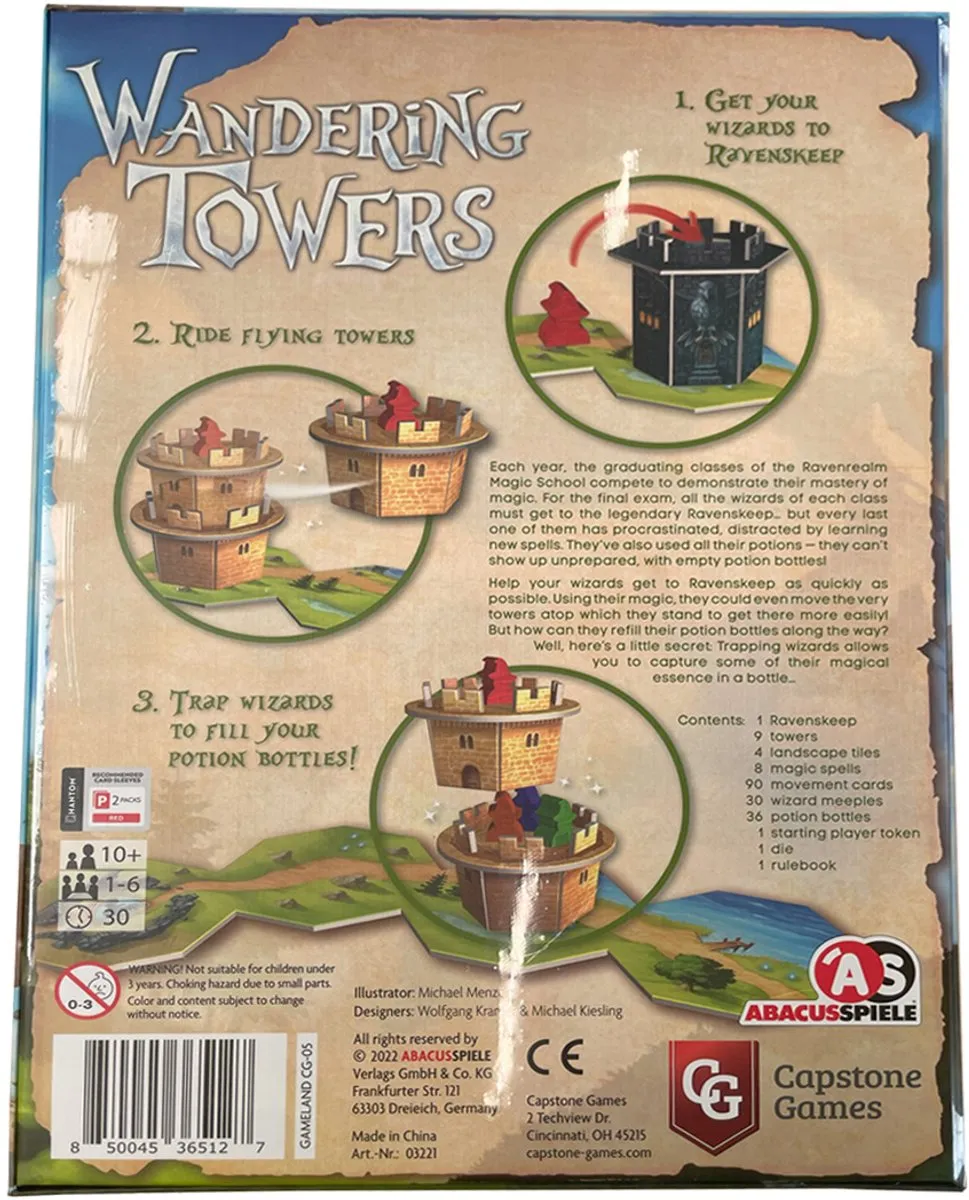 Capstone Games The Wandering Towers ABTOW01 Bordspel - 1-5 Spelers
