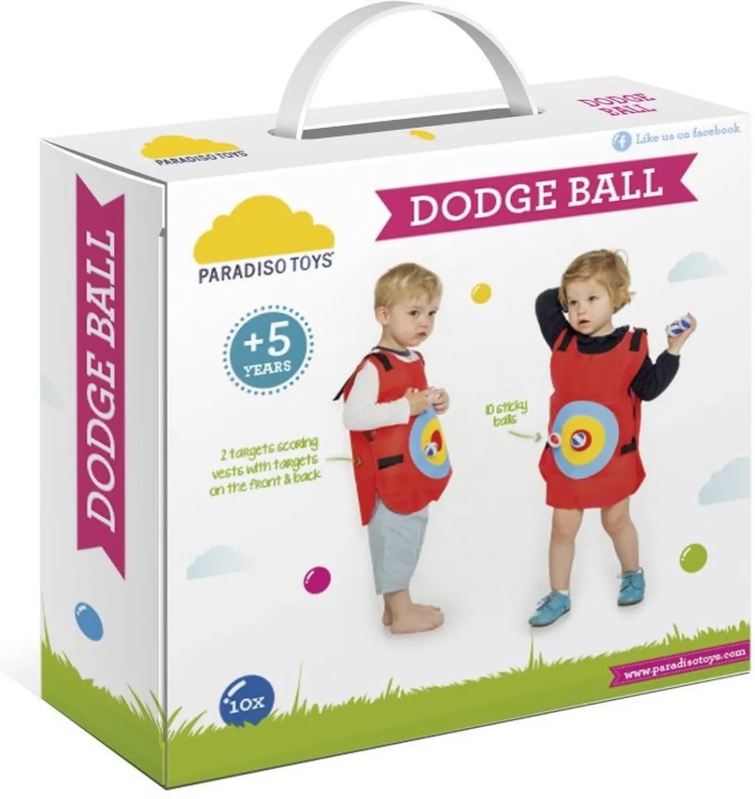 Paradiso Toys Kindertrefbal - 12-delig - Rood